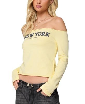 Edikted New York Babe Off Shoulder Top