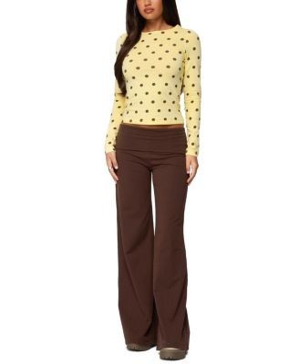 Edikted Maricelle Polka Dot Long Sleeve T Shirt