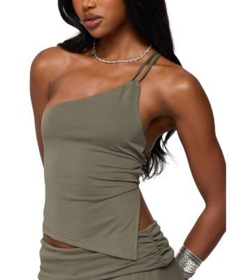 Edikted Janah Asymmetric One Shoulder Backless Top