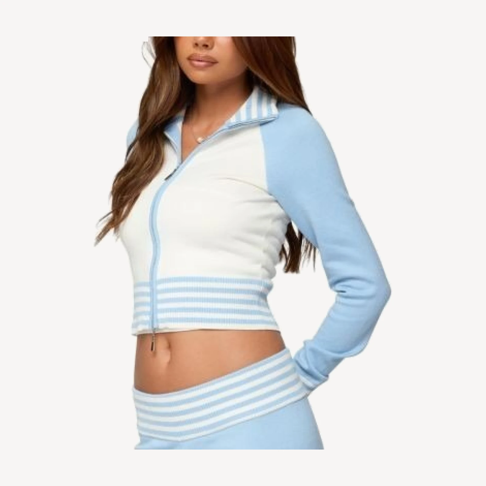 Edikted Clarisse Contrast Stripey Cardigan