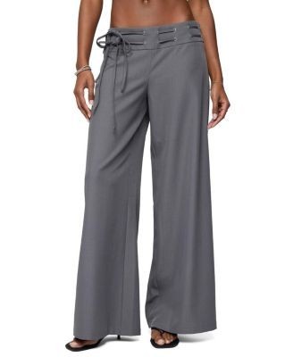 Edikted Willard Baggy Lace Up Belt Pants
