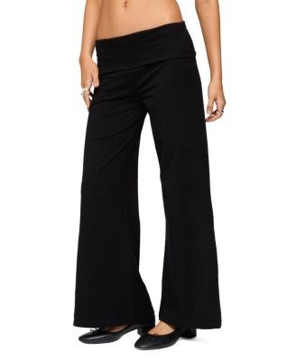 Edikted Wide Leg Fold Over Pants