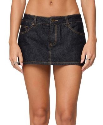 Edikted Camelia Denim Mini Skort