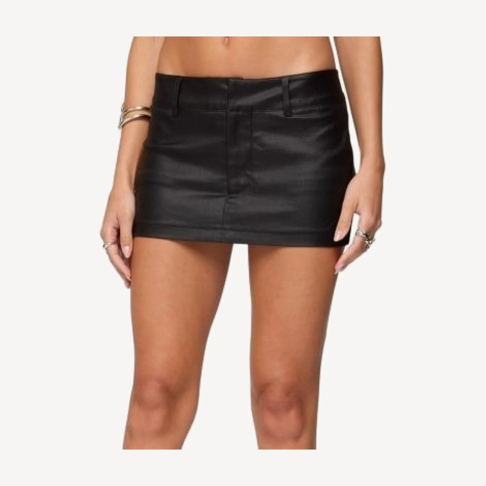 Edikted Danielle Faux Leather Mini Skort