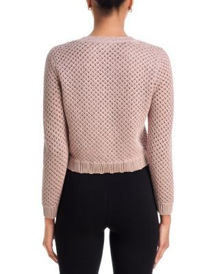 L'Agence Blanca Cropped V Neck Cardigan