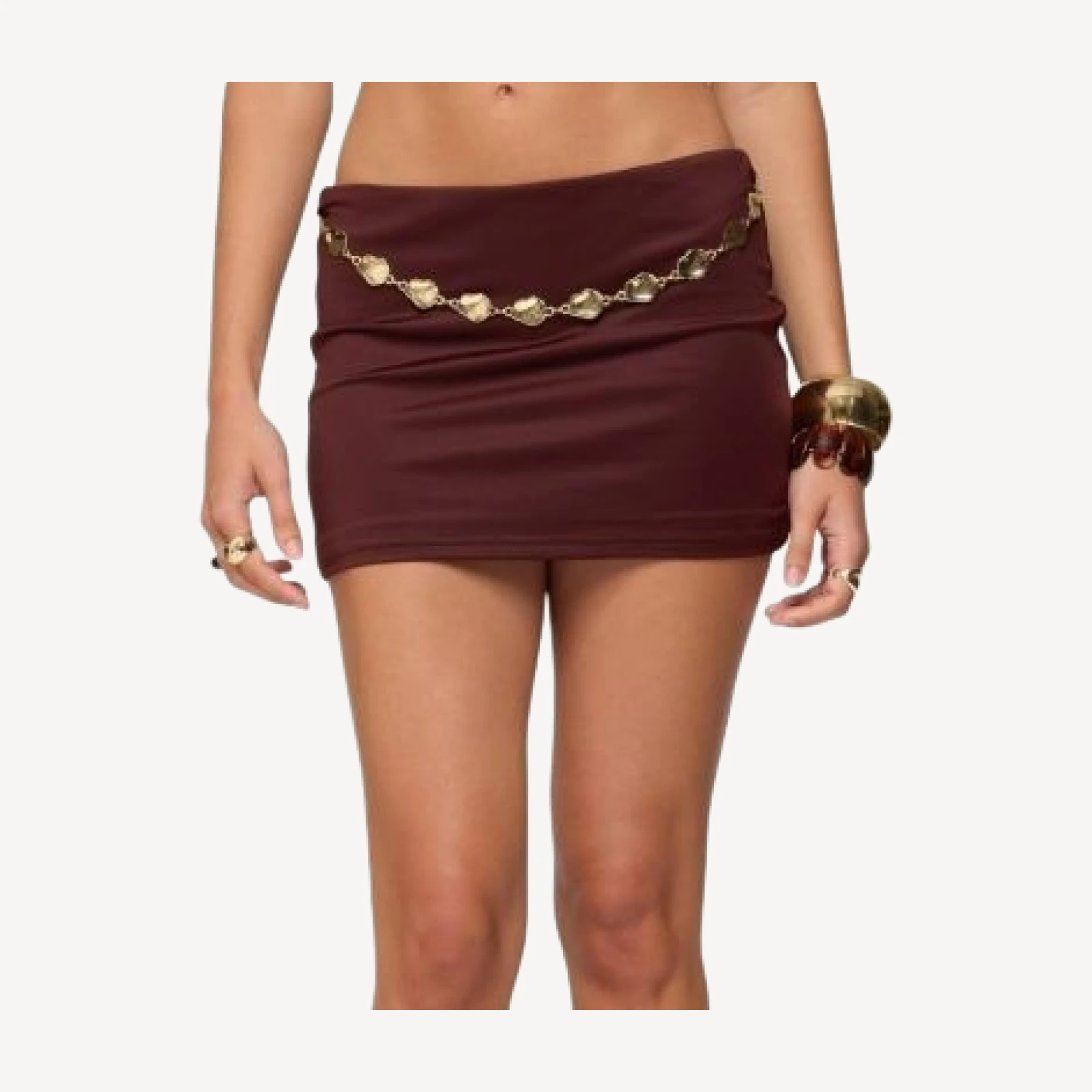 Edikted Briar Chain Belt Mini Skirt