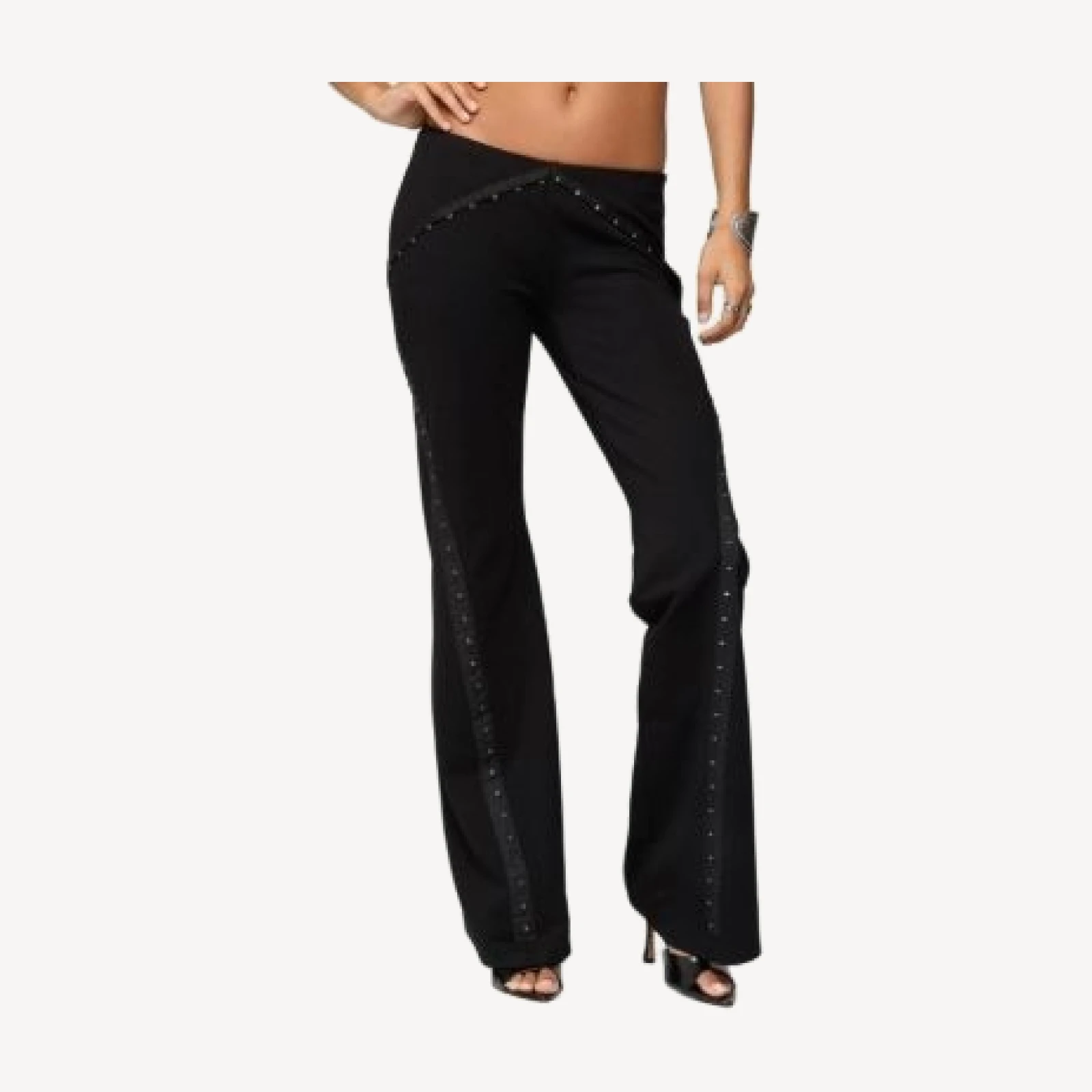 Edikted Hook & Eye Bootcut Pants