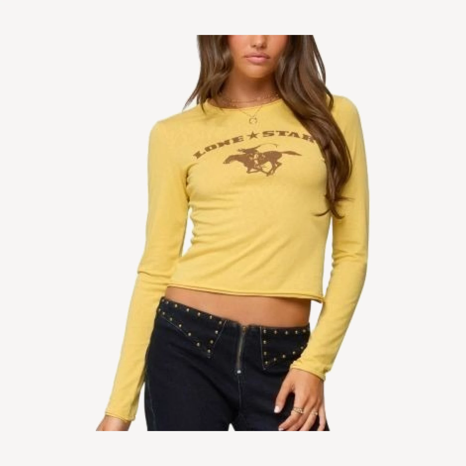 Edikted Lone Star Long Sleeve T Shirt