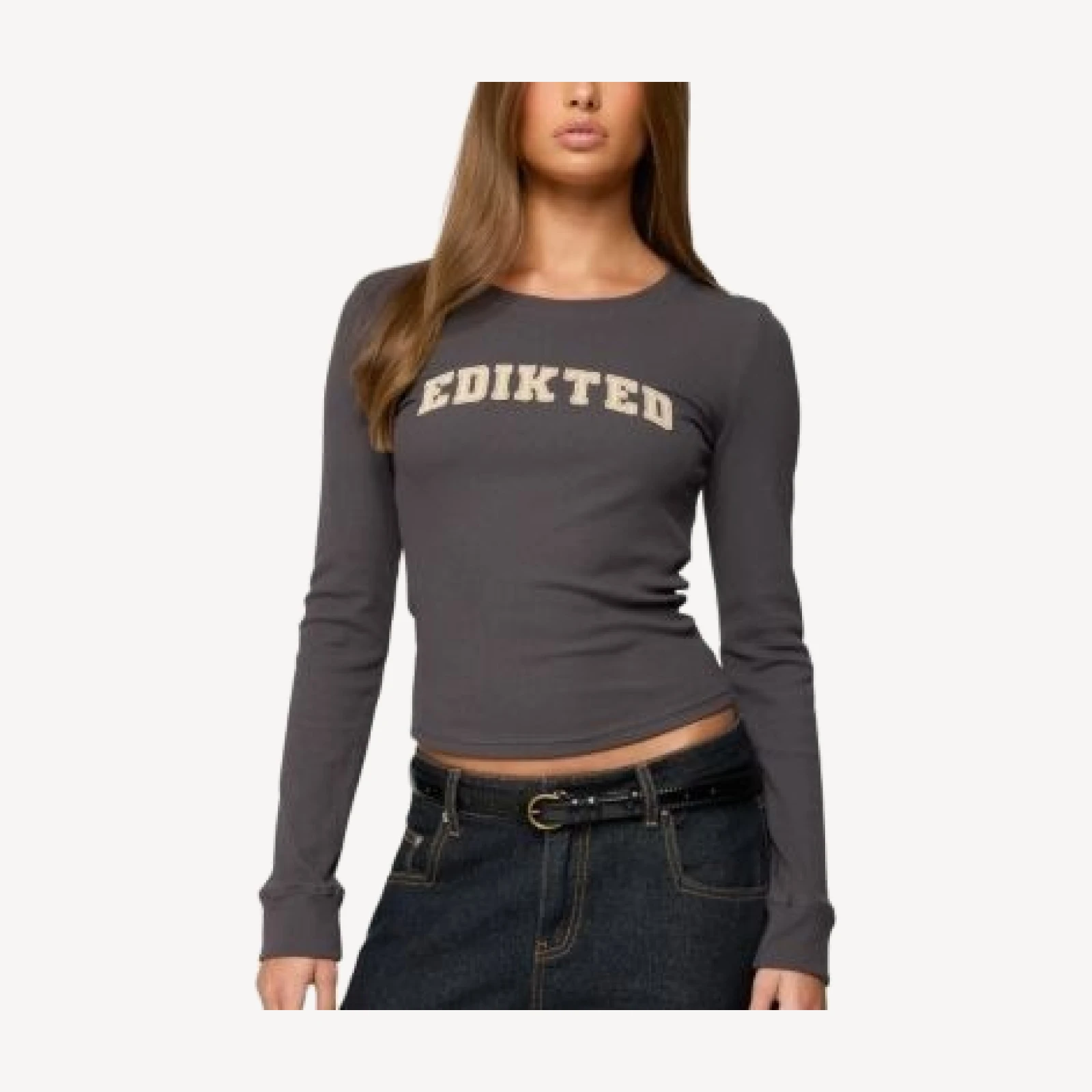 Edikted Essential Edikted Ribbed T Shirt