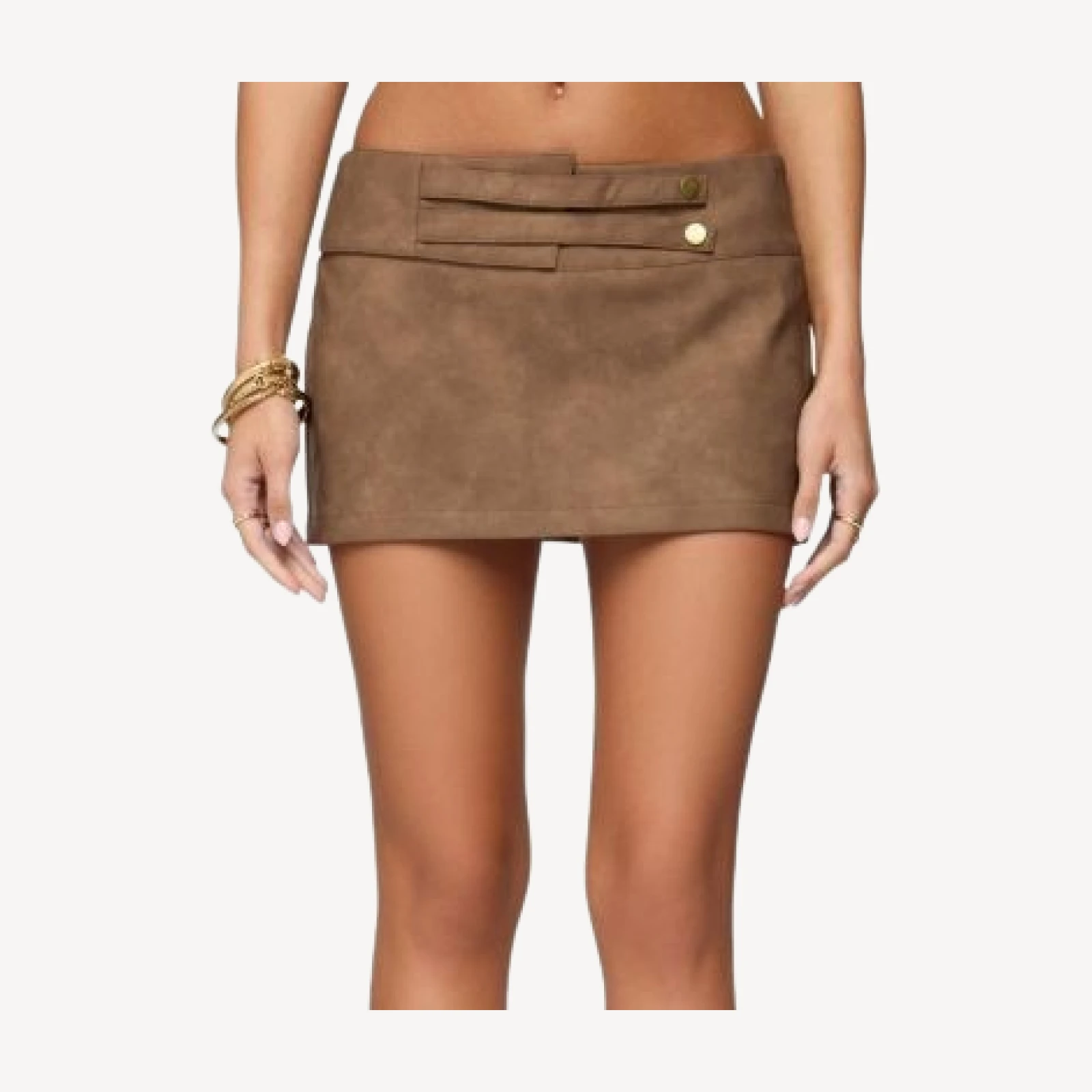 Edikted Karly Faux Leather Mini Skort