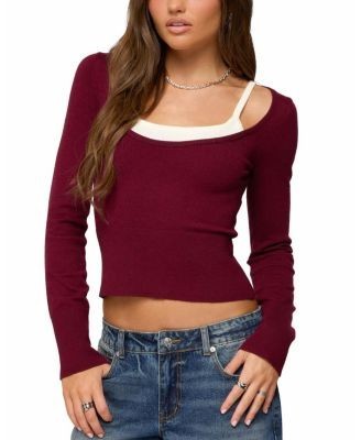 Edikted Cecile Layered Long Sleeve Top