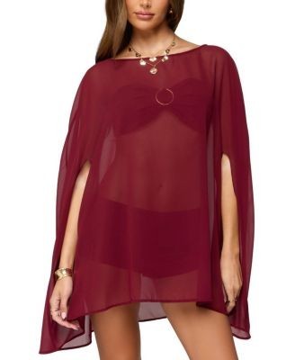 Edikted Mckenzie Sheer Chiffon Poncho