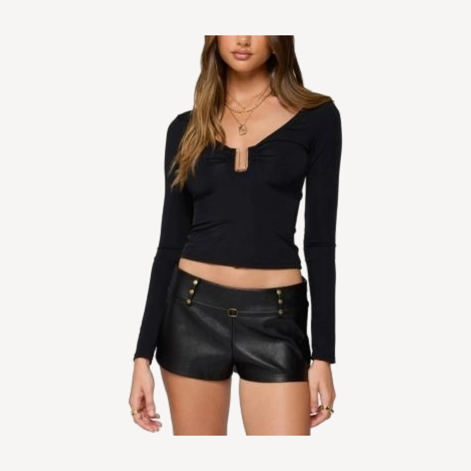 Edikted Soria Ruched Cut Out Top