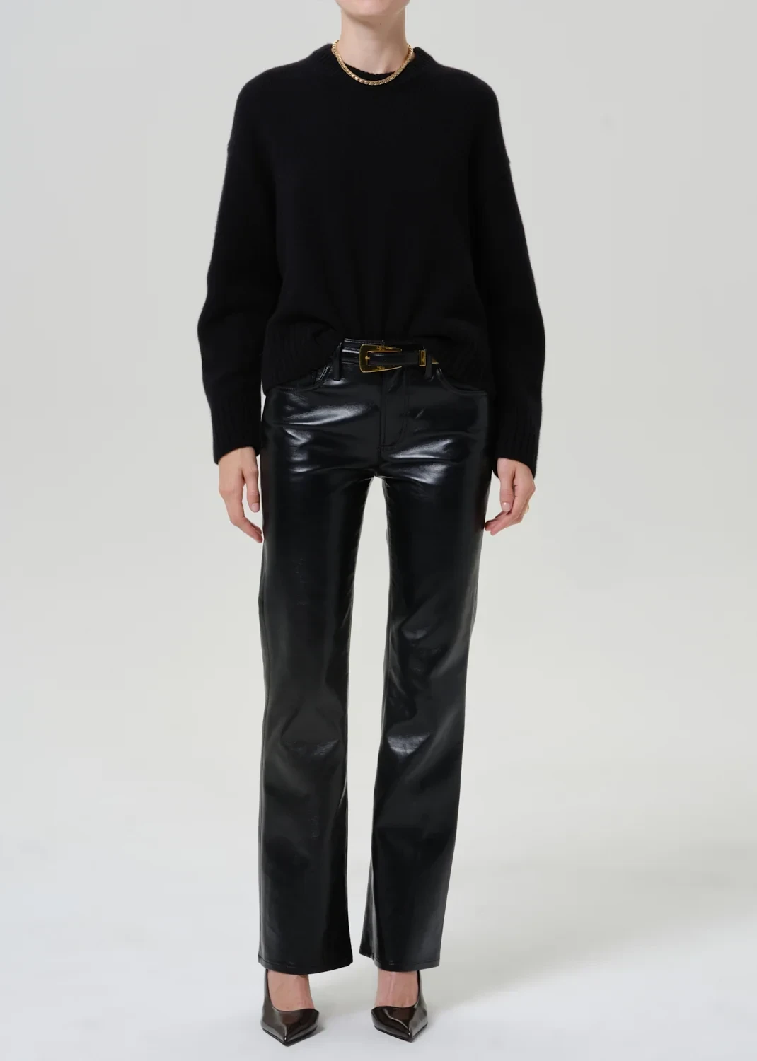 Genova Low Rise Recycled Leather Boot in Black