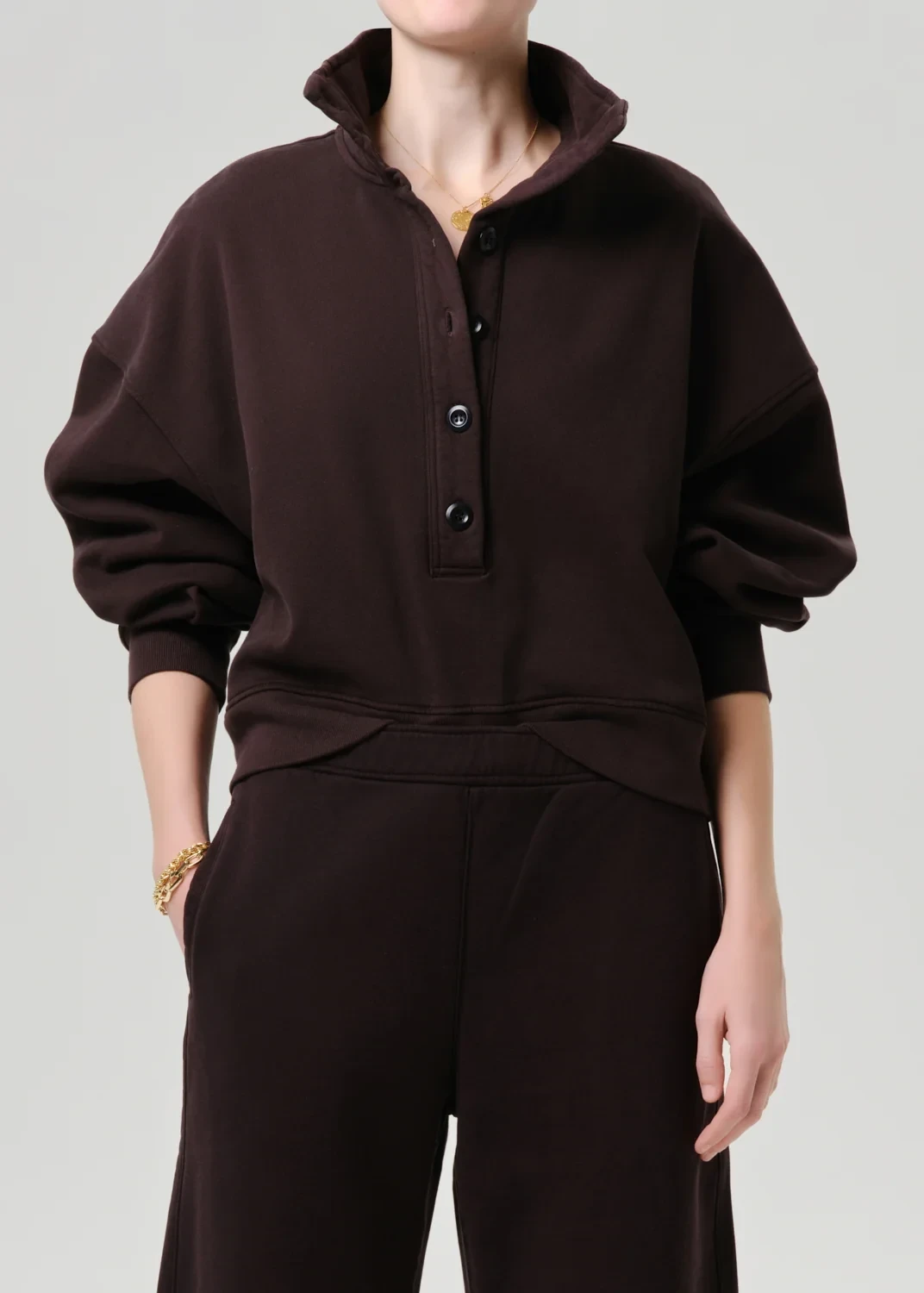 Mirelle Funnel Neck in Chocolate