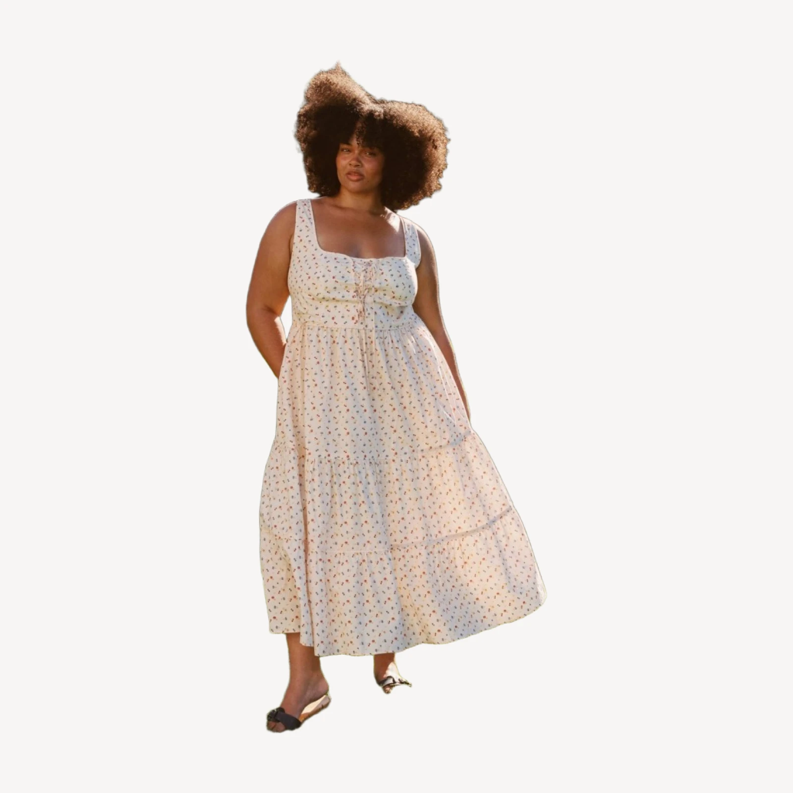 The Adele Dress Extended | Carnelian Aster Garden