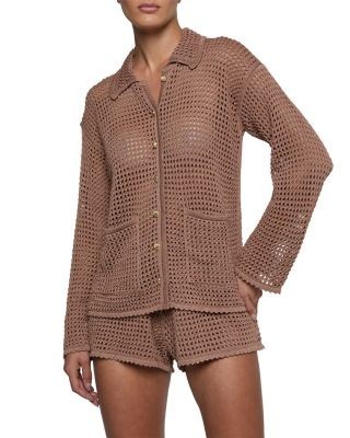 L'Agence Mariana Pointelle Knit Sweater