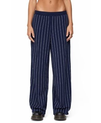 Edikted Mercer Pinstripe Wide Leg Sweatpants
