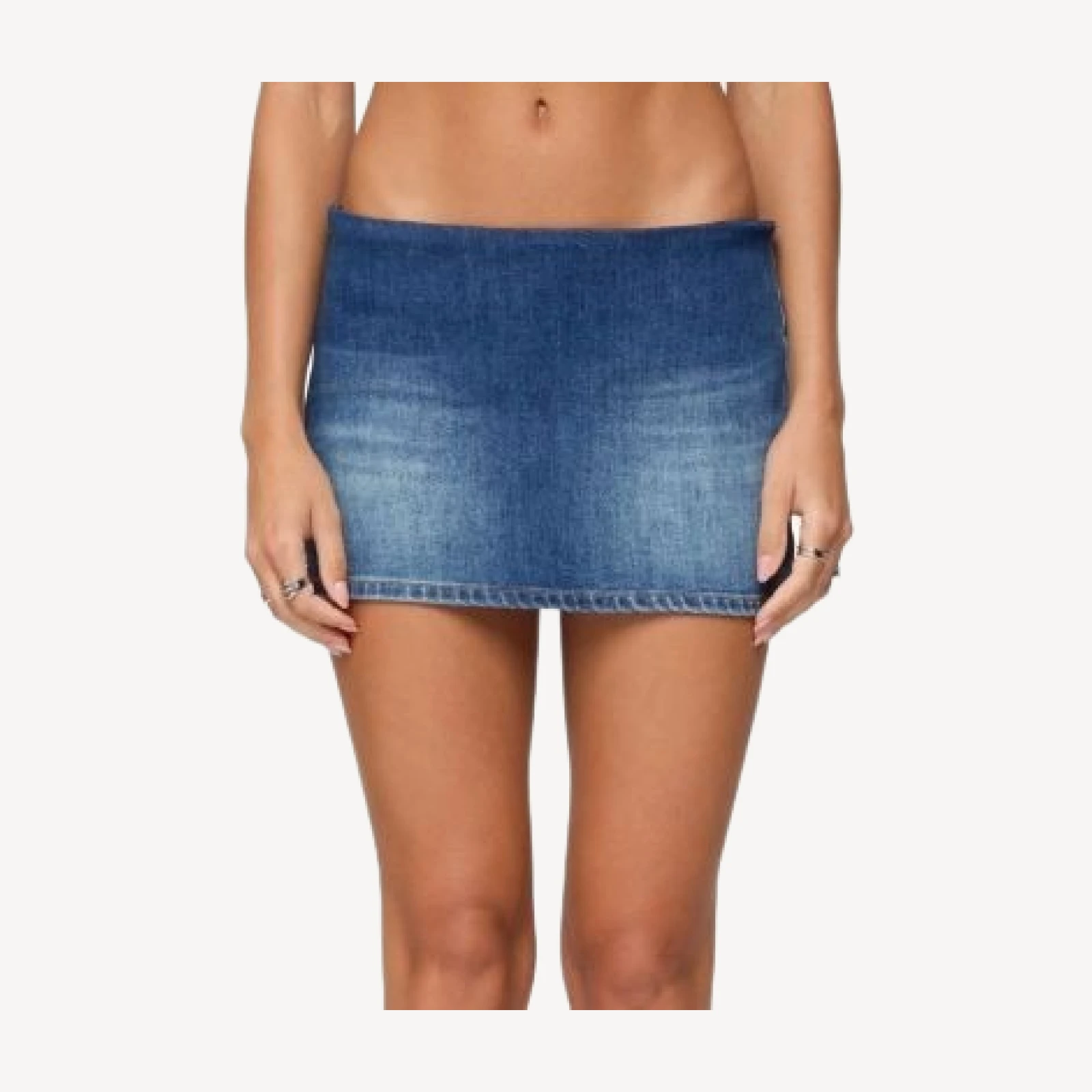 Edikted Archie Stretchy Denim Mini Skort