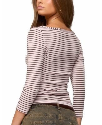 Edikted Avigyle Striped Boat Neck Top
