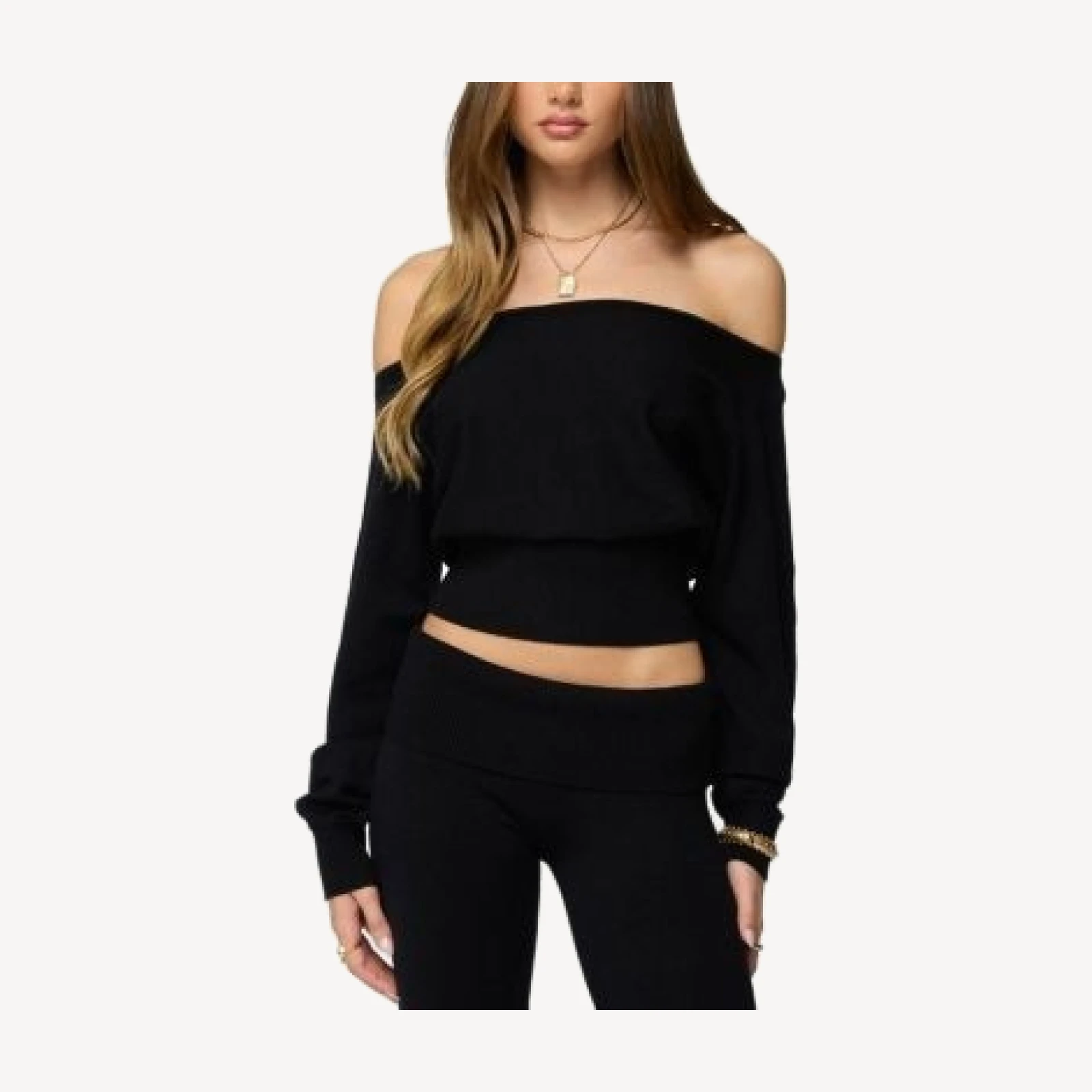 Edikted Skyla Off Shoulder Knit Sweater