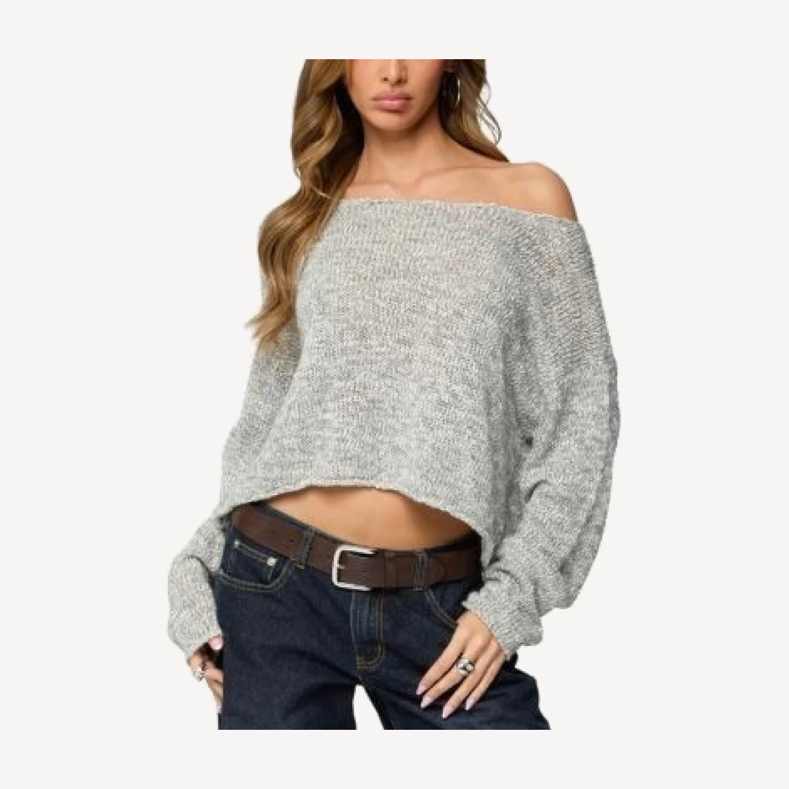 Edikted Florentina Off Shoulder Sweater