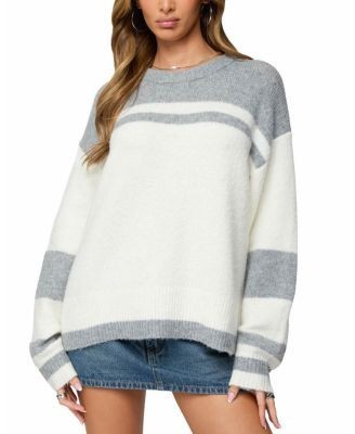 Edikted Nogah Stripey Oversized Sweater