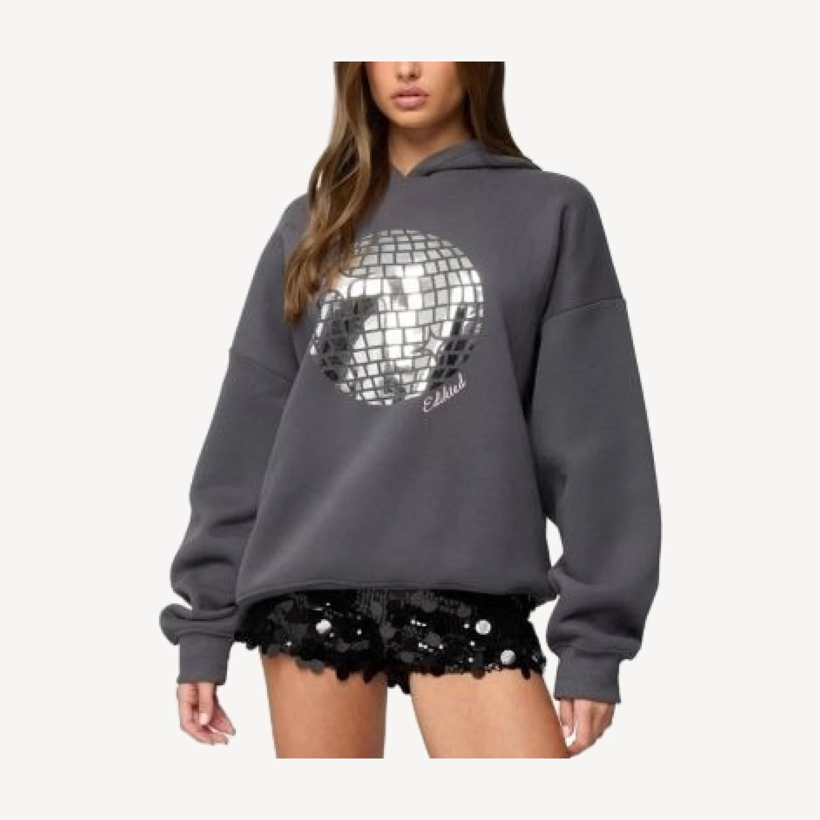 Edikted Disco Ball Hoodie
