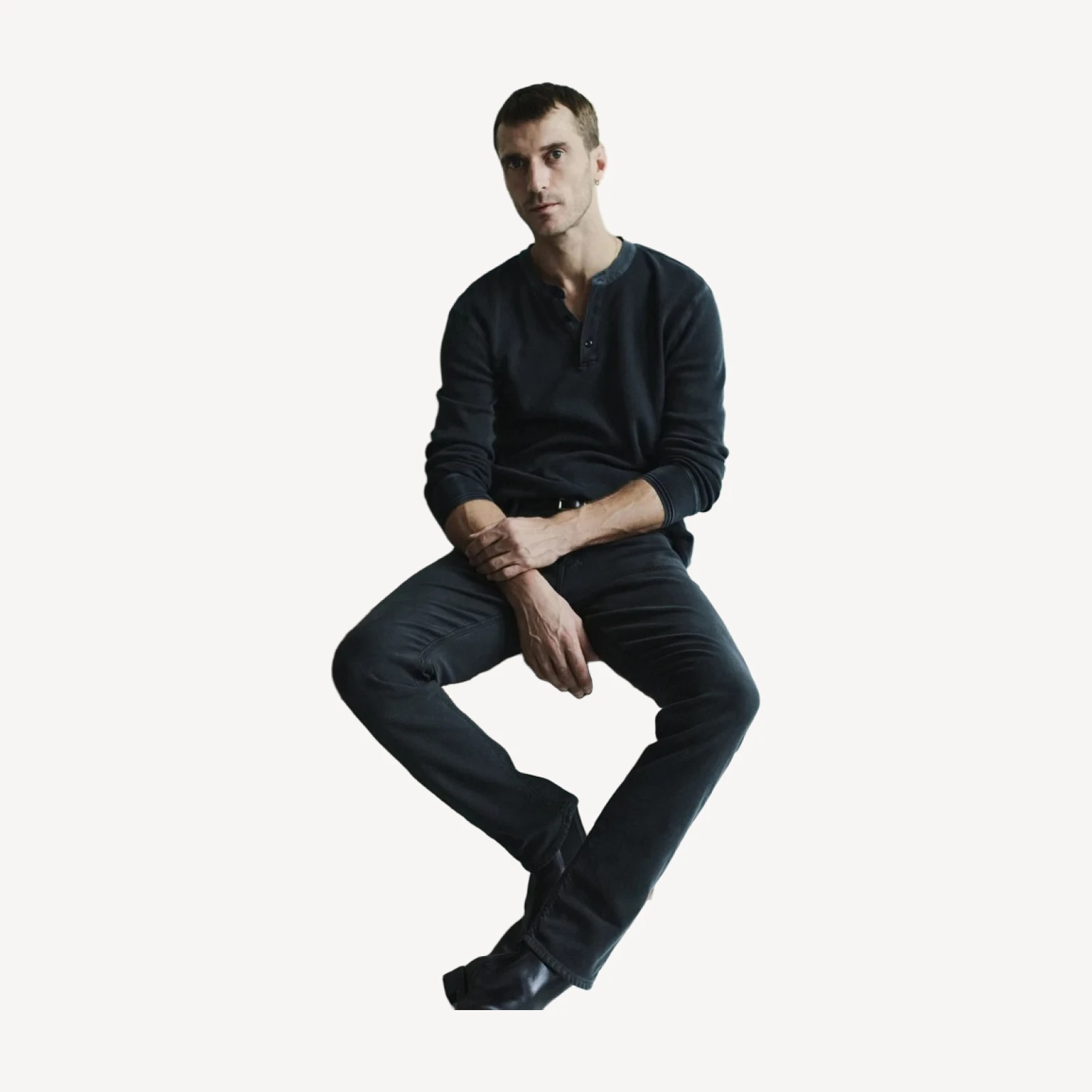 Adler Slim Perform Twill in Charred Cedar