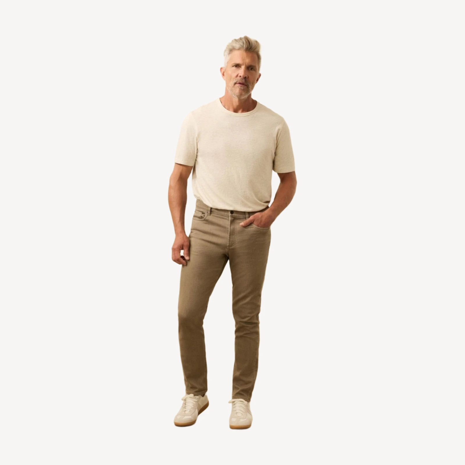 Stretch Terry 5-Pocket Pant - Dark Rye