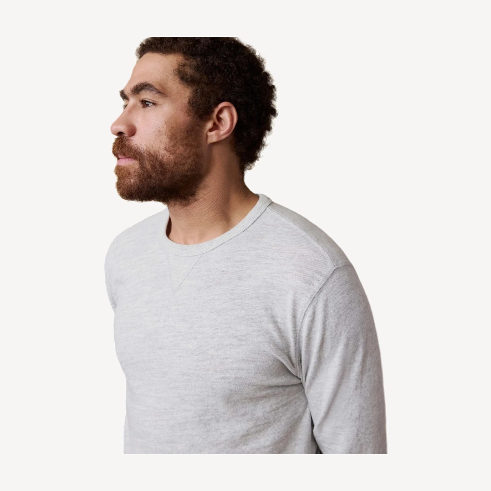 Sunwashed Organic Crew - Light Grey Heather