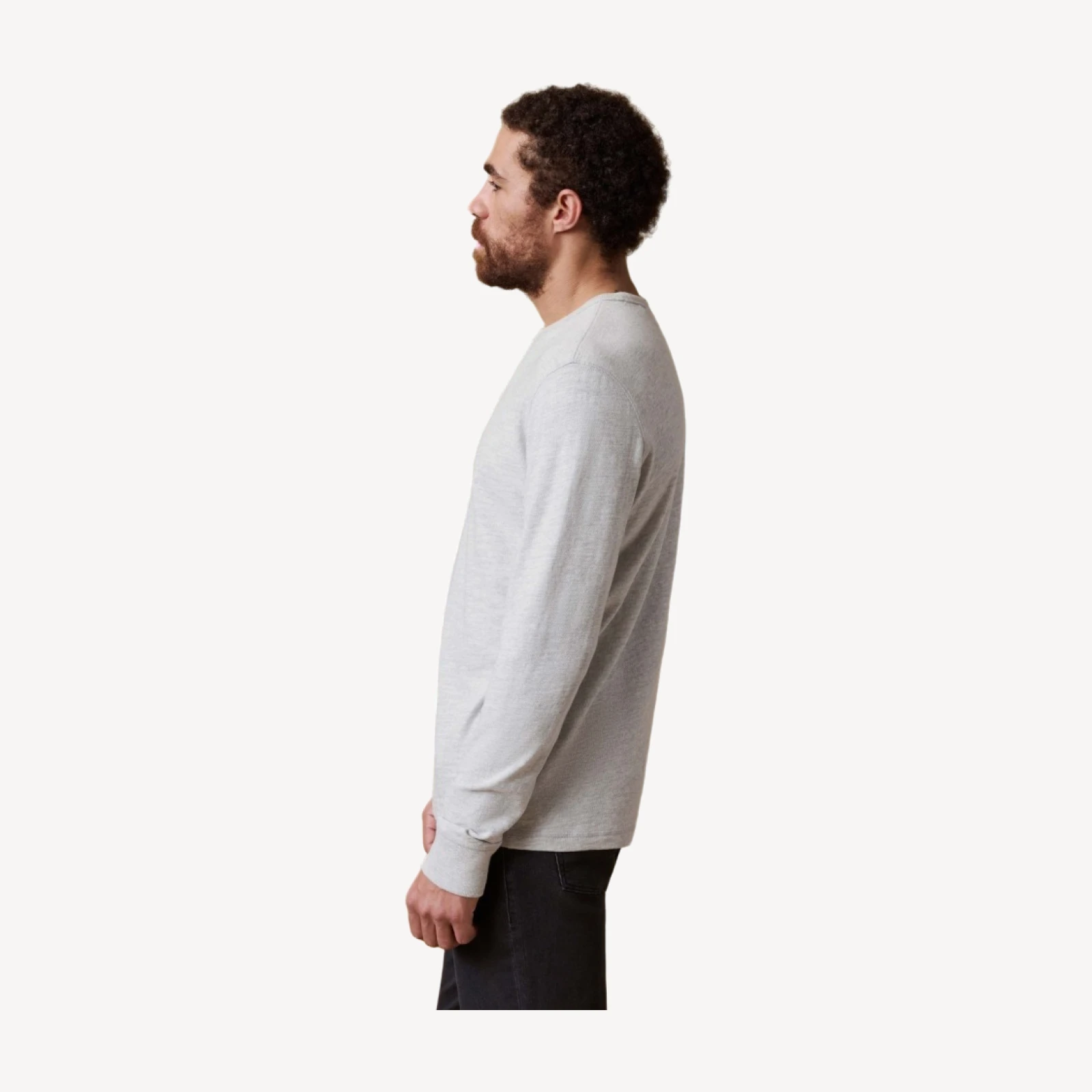 Sunwashed Organic Crew - Light Grey Heather