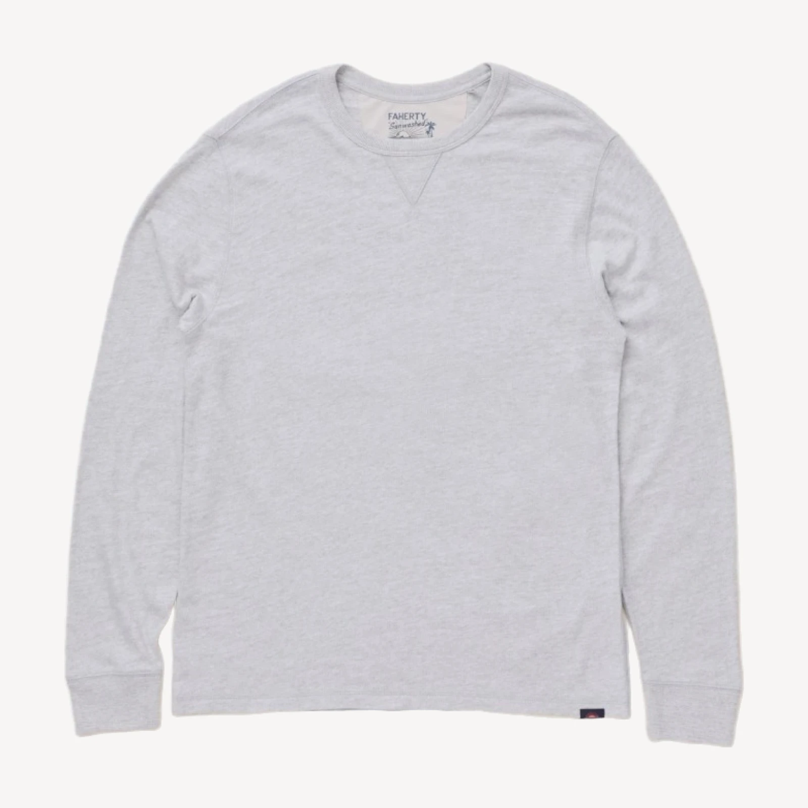 Sunwashed Organic Crew - Light Grey Heather