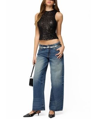 Edikted Alexander Sequin Top