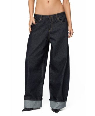Edikted Petite Kella Low Rise Baggy Jeans