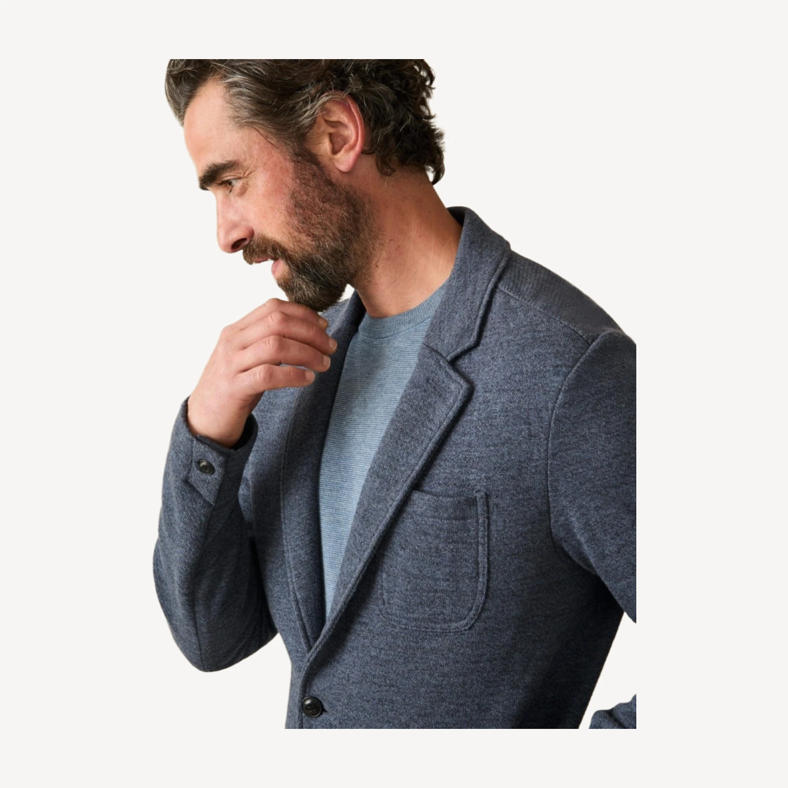 Inlet Knit Blazer (Tall) - Deep Navy Melange