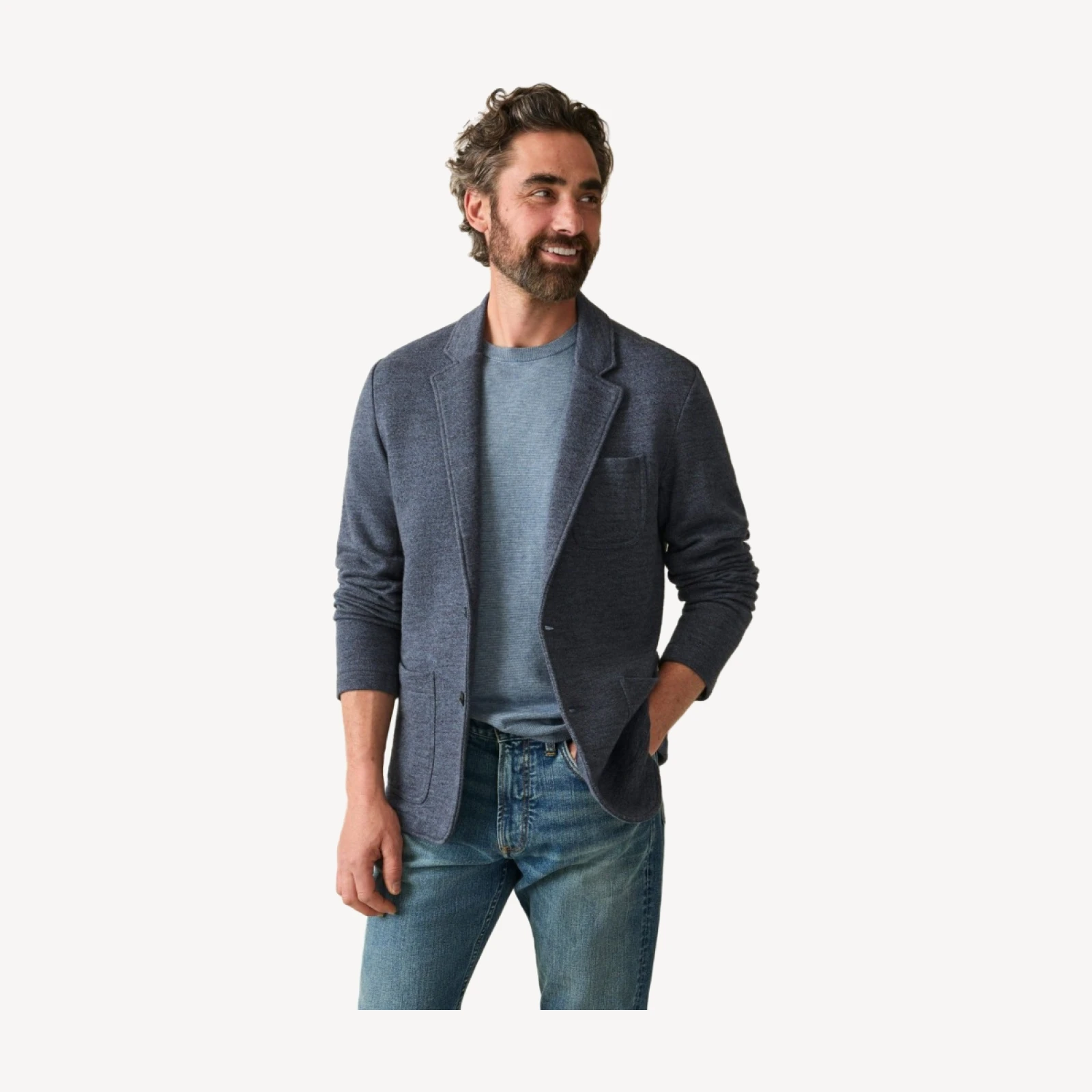 Inlet Knit Blazer (Tall) - Deep Navy Melange