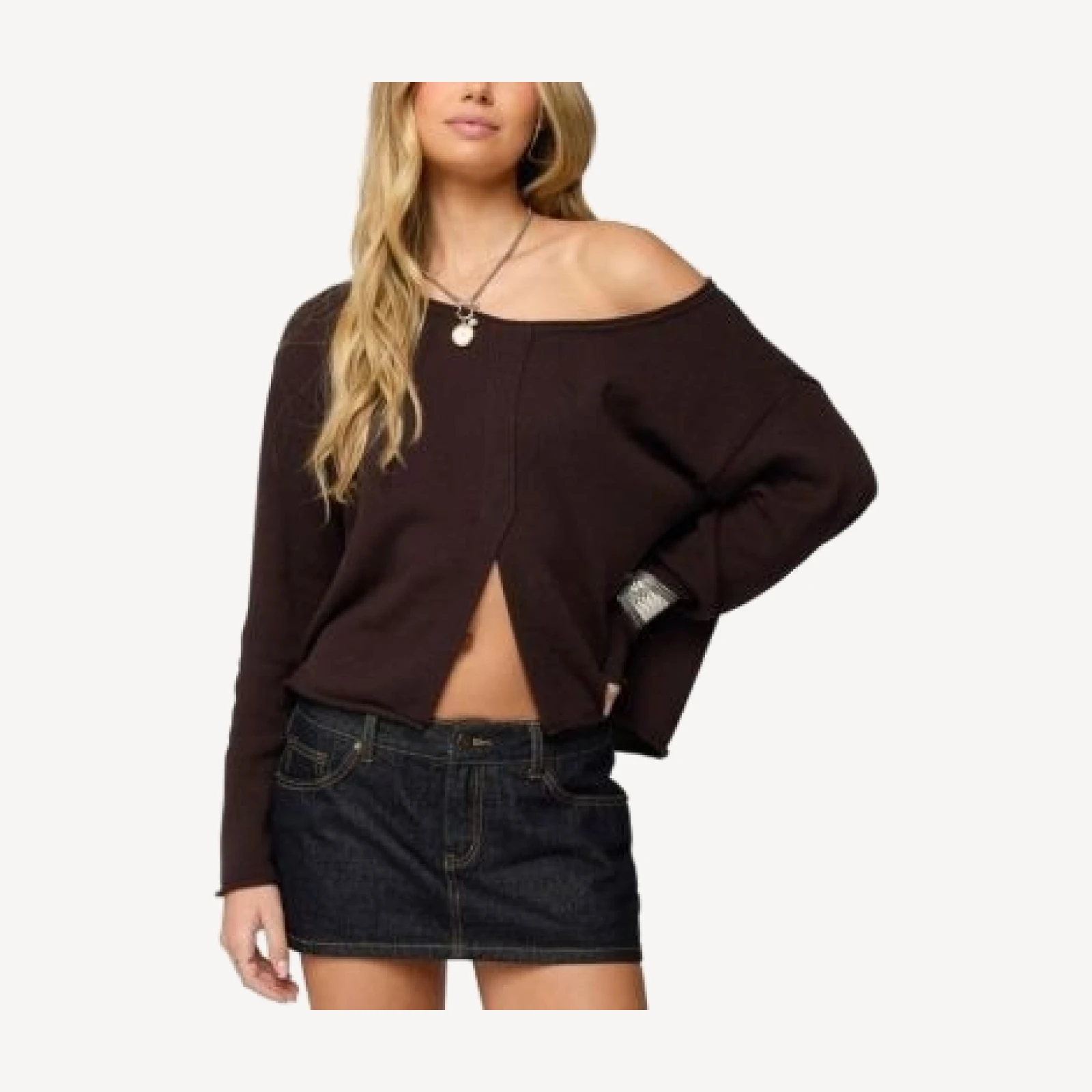 Edikted Moyra Off Shoulder Knit Top