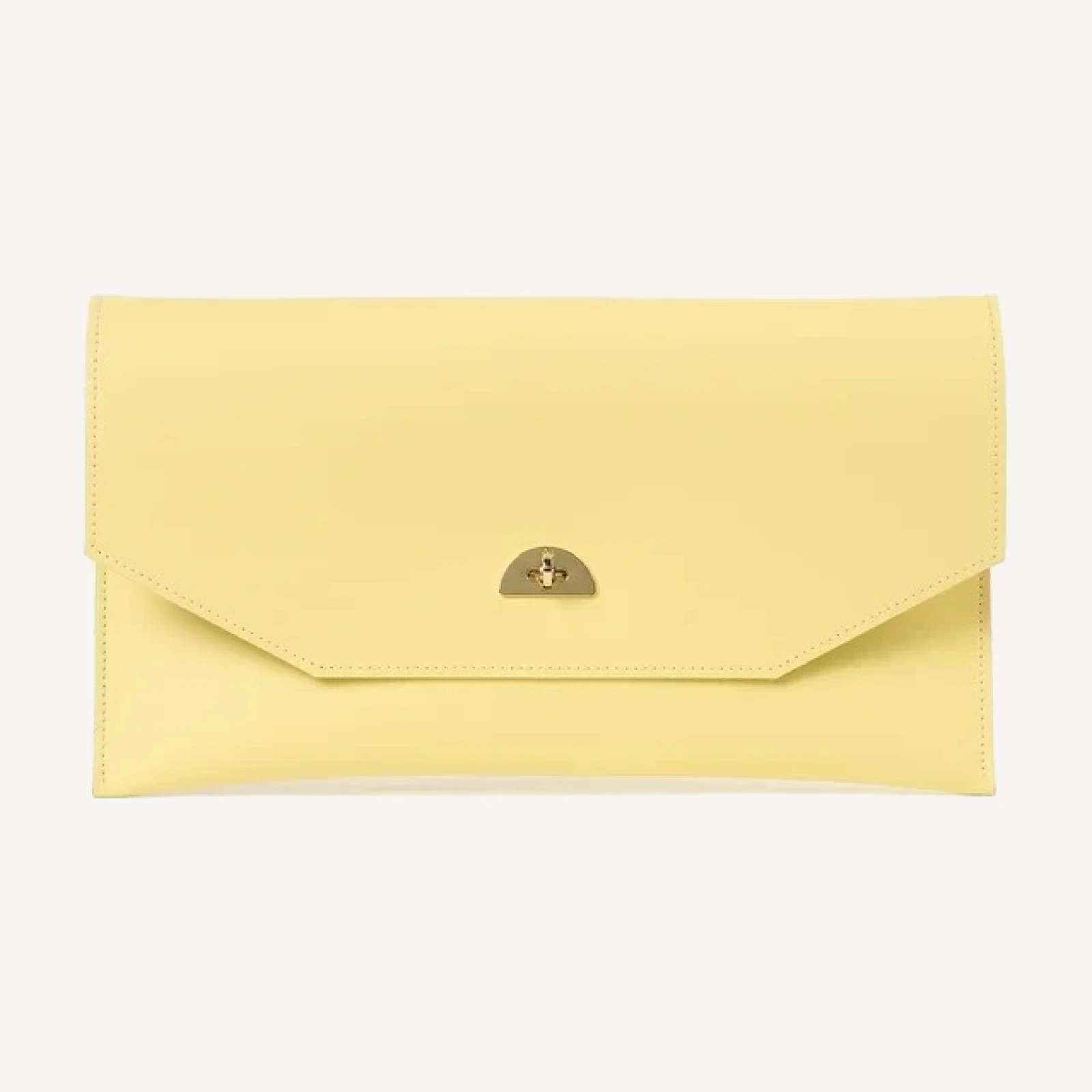 The Oversized Twist Lock Pouch - Lemon
