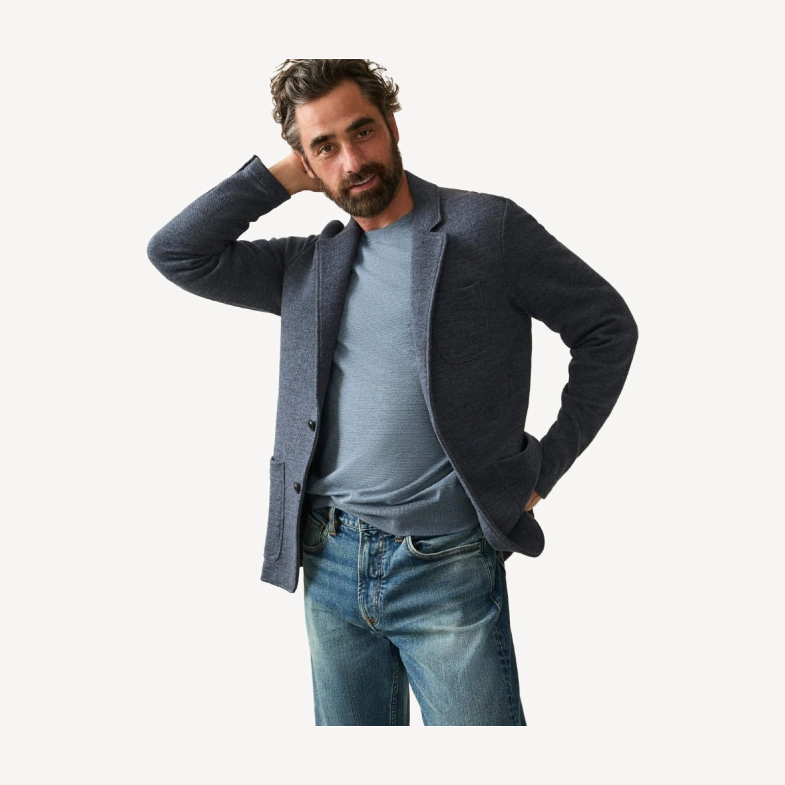 Inlet Knit Blazer (Tall) - Deep Navy Melange