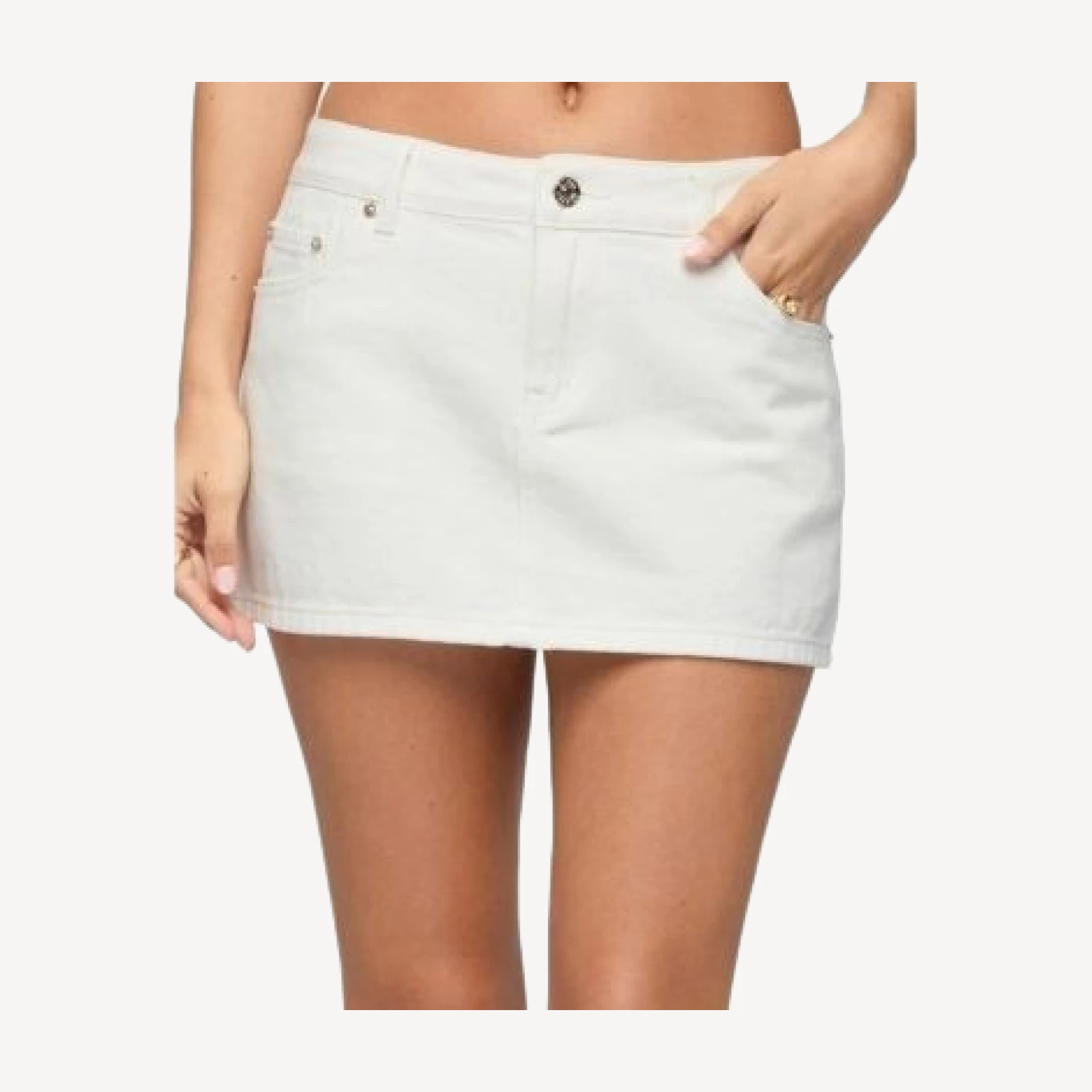 Edikted Spencer Low Rise Denim Micro Skirt