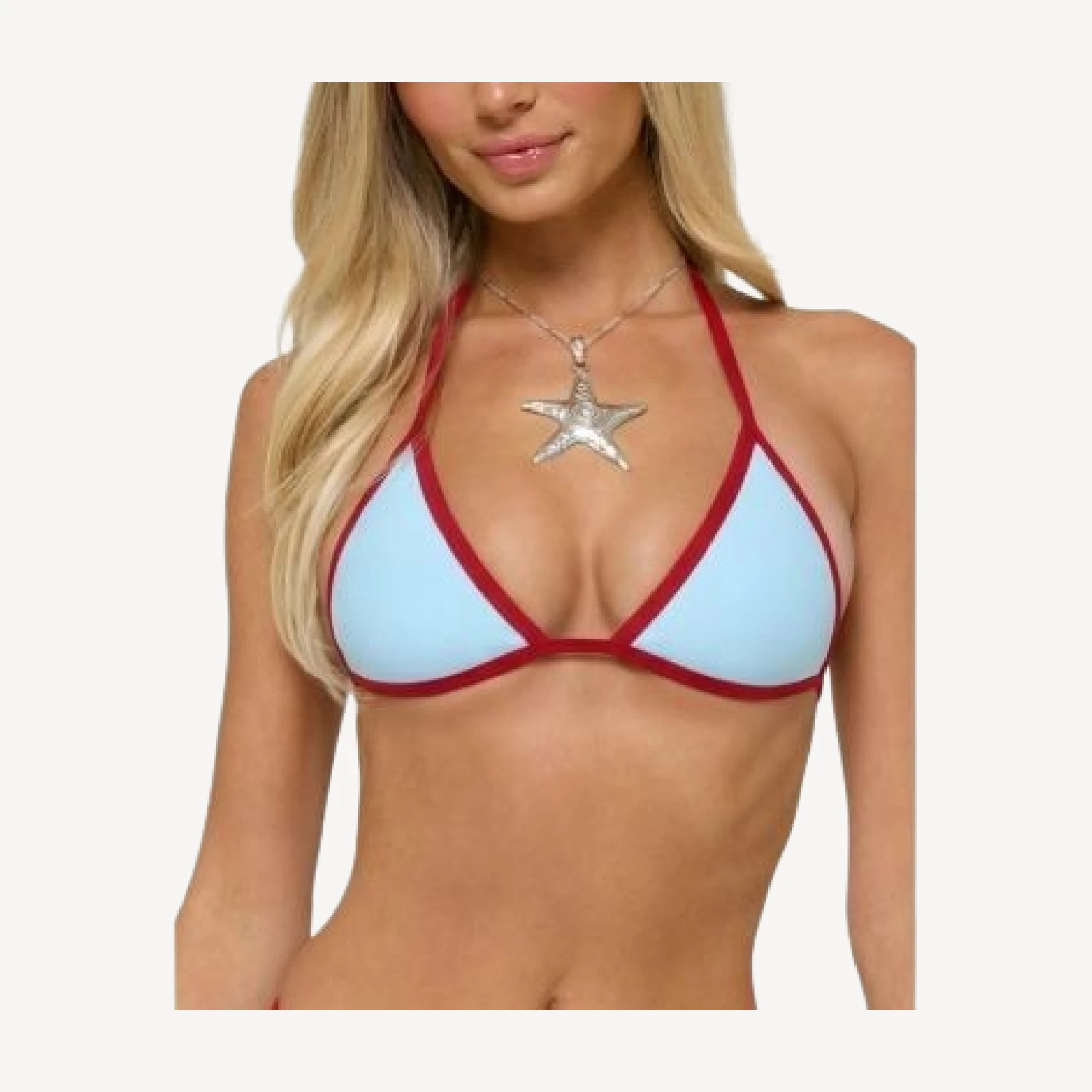 Edikted Dina Contrast Triangle Bikini Top