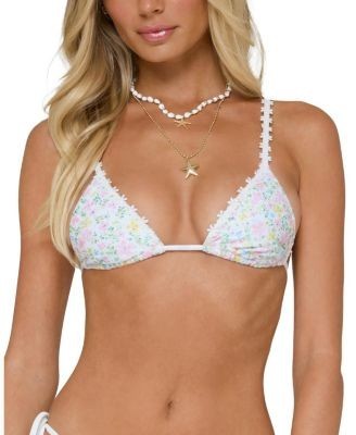 Edikted Catey Floral Triangle Bikini Top