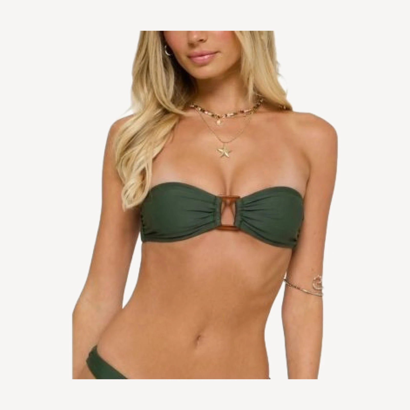 Edikted Silvey Bandeau Bikini Top