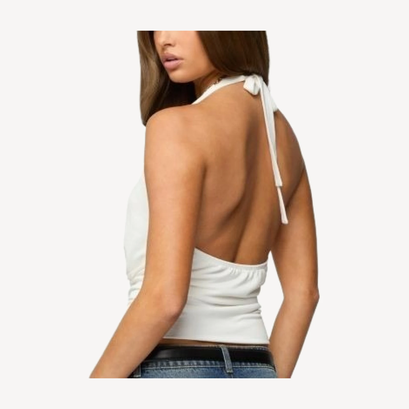 Edikted Niya V Neck Halter Top