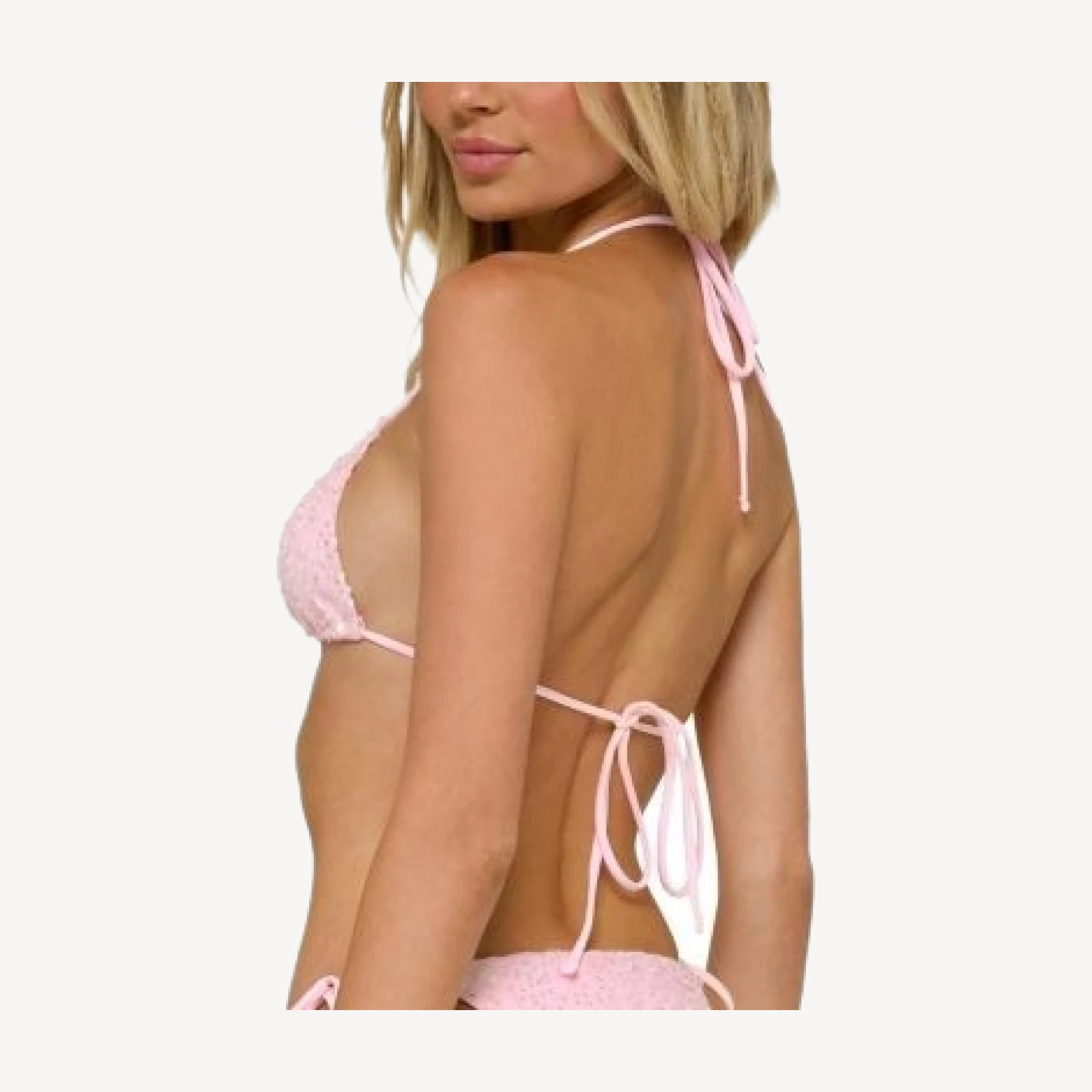 Edikted Naomey Sequin Triangle Bikini Top
