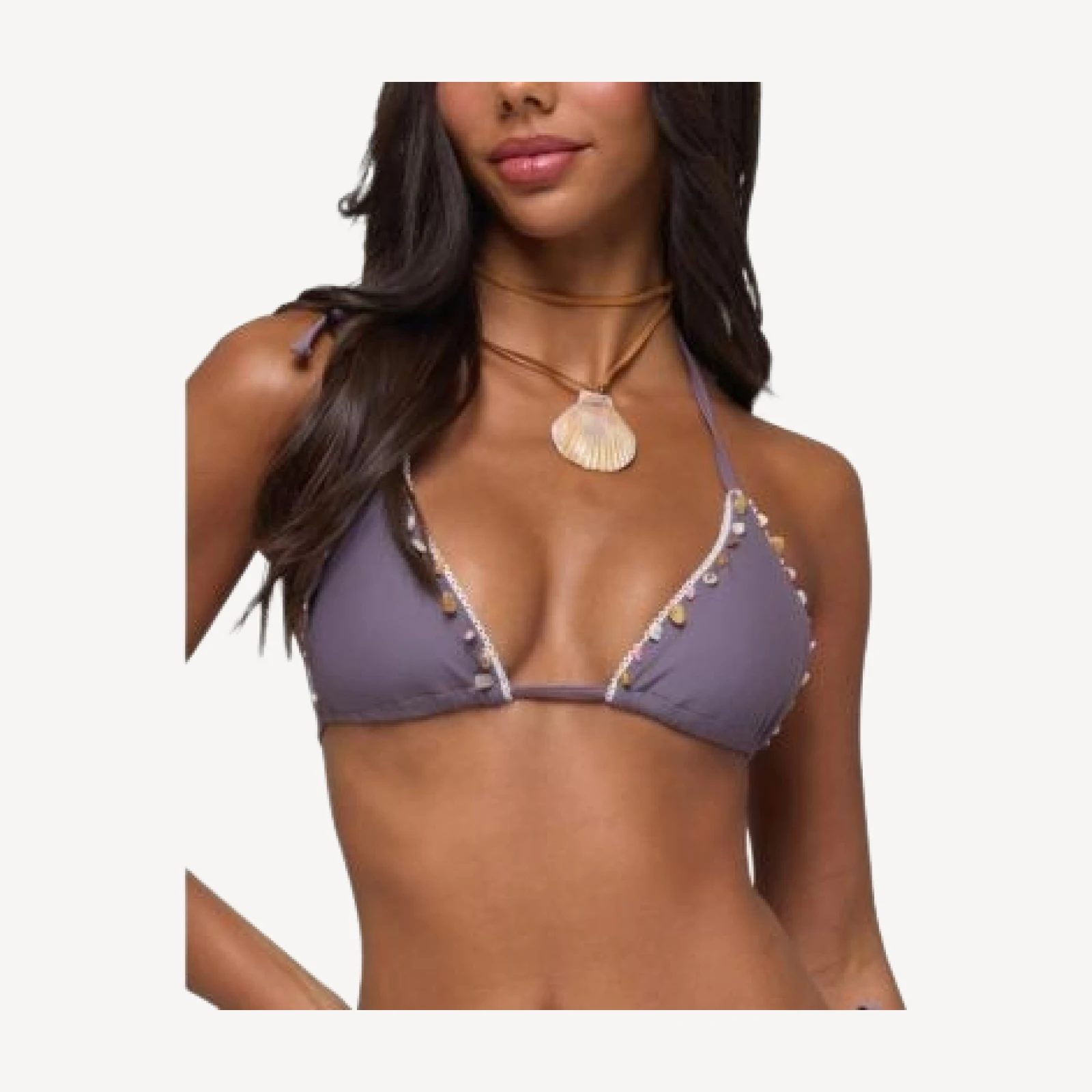 Edikted Helen Stone Triangle Bikini Top