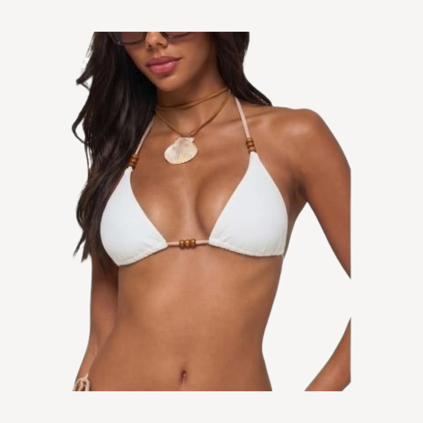 Edikted Milani Bead Triangle Bikini Top