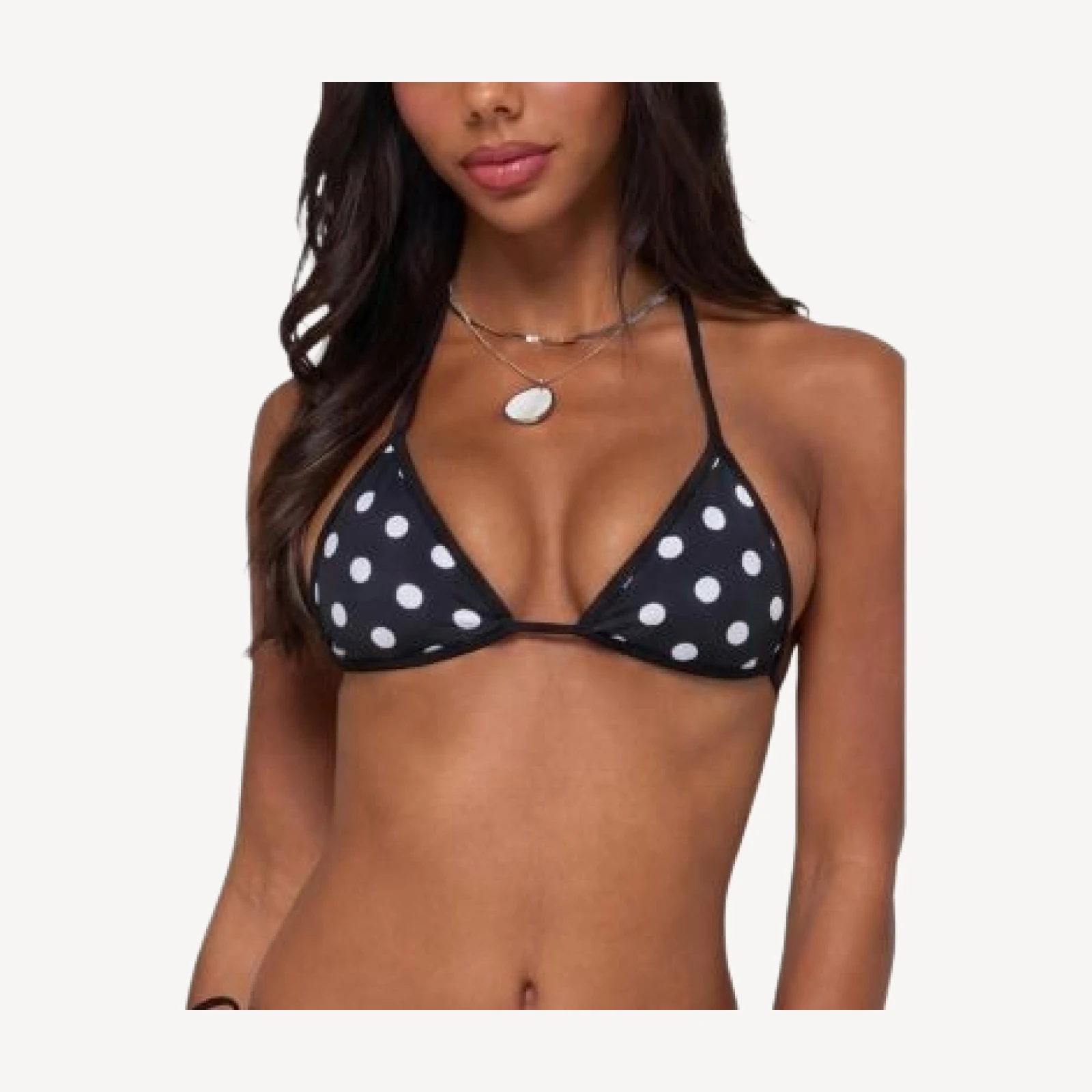 Edikted Tora Reversible Polka Dot Triangle Bikini Top