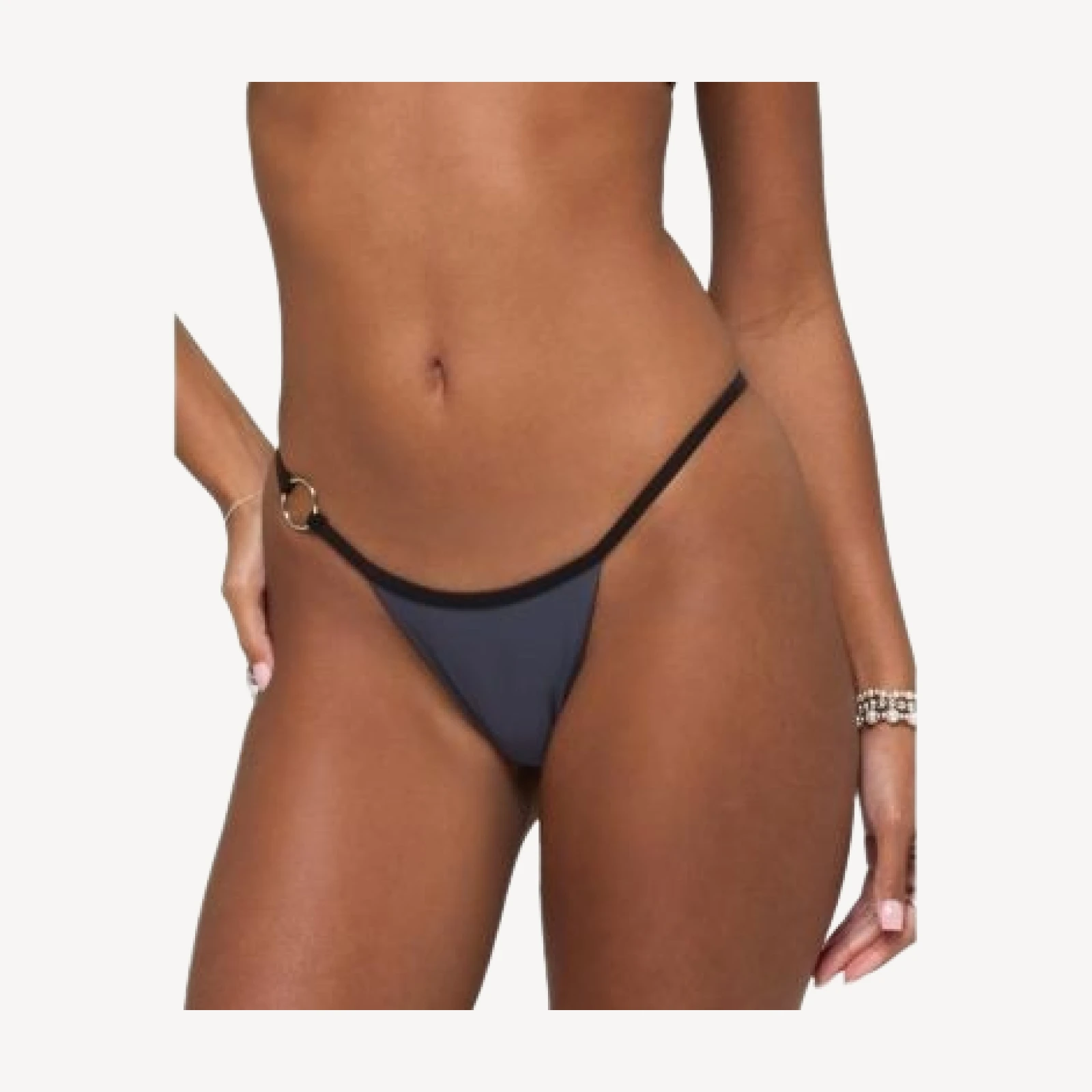 Edikted Kenni Ring Contrast Bikini Bottom
